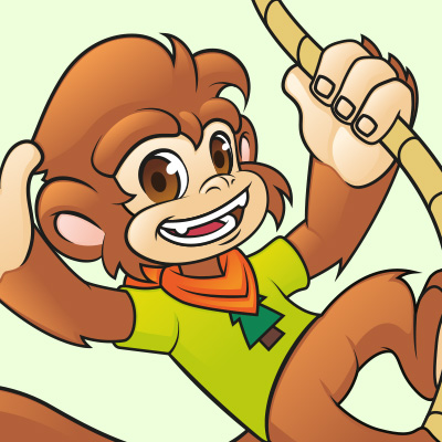 3 Lacs Aventure - Illustration cartoon de la mascotte pour le parc accrobranche 3 lacs aventure