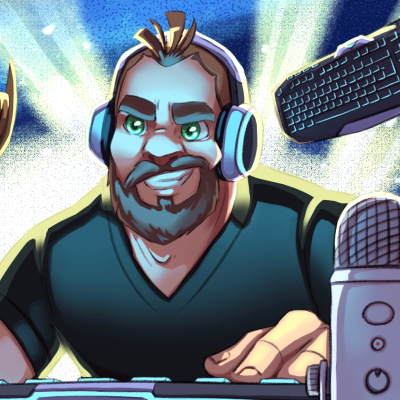 Bannière Twitch Ned Le Barbu - Illustration cartoon pour le twitch streamer Ned le barbu