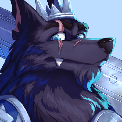Roi de Pîques - Illustration cartoon pour un jeu de cartes avec un roi en version guerrier loup Roi de Pîques - Illustration cartoon pour un jeu de cartes avec un roi en version guerrier loup
