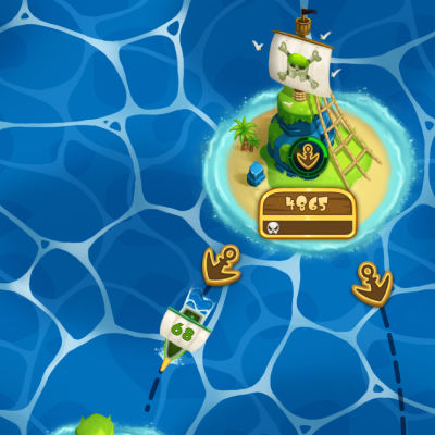 Ocean conquest, le logo - L'interface du jeu Ocean conquest - L'interface du jeu